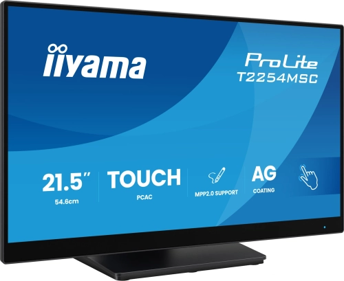 Монитор Iiyama 21.5 Монитор Iiyama 21.5 ProLite T2254MSC-B2AG черный IPS LED 16:9 HDMI M/M глянцевая HAS 300cd 178гр/178гр 1920x1080 100Hz DP FHD USB Touch 4.9кг фото 4