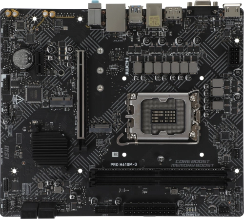 Материнская плата MSI PRO H610M-G Soc-1700 Intel H610 2xDDR5 mATX AC`97 8ch(7.1) GbLAN+VGA+HDMI+DP фото 2