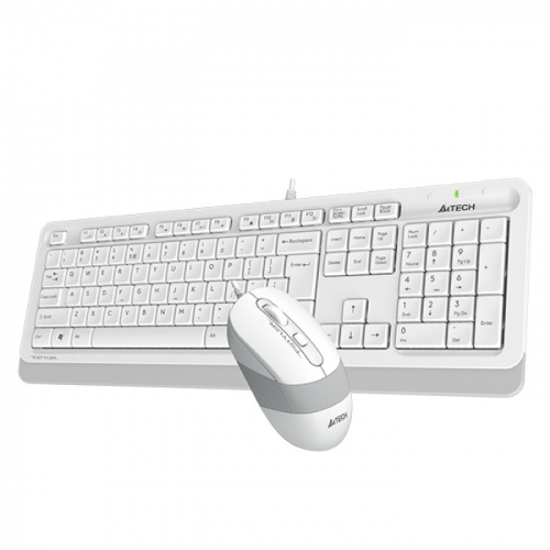 Клавиатура + мышь A4Tech Fstyler F1010, Wired, USB, 600-1000-1600dpi, 4But, Multimedia (F1010 WHITE) фото 3
