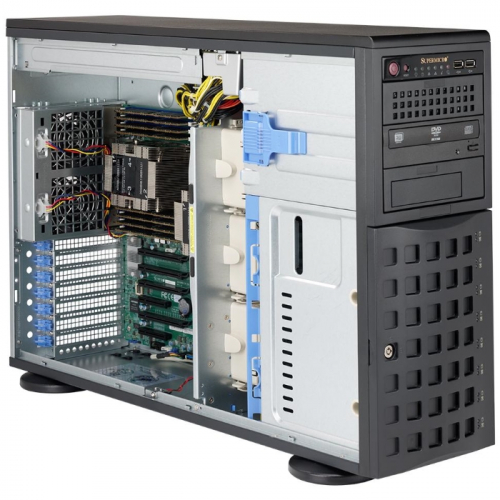 Корпус для сервера Supermicro SuperServer 4U 7049P-TR/ noCPU (x2 Scalable)/ noRAM (x16)/ noHDD (up 8 LFF)/ SATA RAID/ 2x GbE/ 2x 1280W (up 2) (SYS-7049P-TR) фото 2