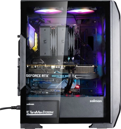 корпус ZALMAN N7 PLUS V2, ATX, BLACK, WINDOW, 1xCombo (3.5” or 2.5”), 1 x 3.5”, 3 x 2.5”, 2xUSB2.0, 1xUSB3.0, FRONT 3x120mm RGB, REAR 1x120mm RGB, TOP 2x120mm RGB, SIDE 1x120mm фото 5