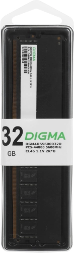 Память DDR5 32GB 5600MHz Digma DGMAD55600032D RTL PC5-44800 CL46 DIMM 288-pin 1.1В dual rank Ret