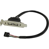 ORIENT C026, Планка портов в корпус 2xUSB 2.0, Low Profile, длина кабеля 30см, oem (30826)