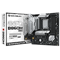 Материнская плата Maxsun MS-Terminator B860M WIFI B860, LGA1851, 4*DDR5, 1*PCIEx16, 1*PCIEx4, 1*PCIEx1, 3*M.2, 1*TypeC, 2*USB3.2Gen2, 2*USB3.2Gen1, 10*USB2.0, 4*SATA3.0, 2.5G, Type-C(DP), DP, HDMI, M-ATX, RTL (6940709661666)