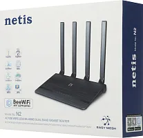 Роутер беспроводной Netis N2 AC1200 10/100/1000BASE-TX черный (N2#MLN)