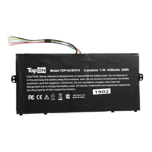 Аккумулятор для ноутбука Acer SF514 7.4V 4350mAh PN: AP16L5J (TOP-ACSF514)