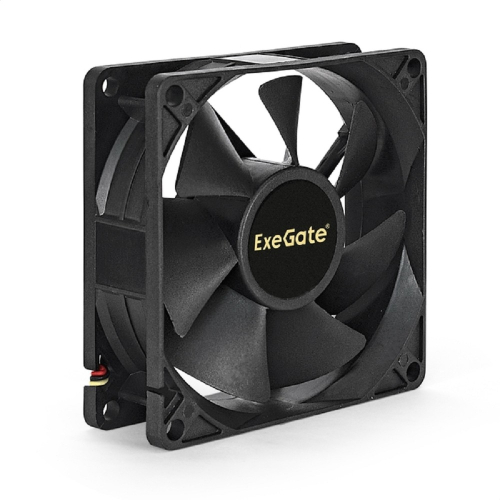Exegate EX288925RUS Вентилятор ExeGate ExtraPower EP08025B3P (80x80x25 мм, 2-Ball (двойной шарикоподшипник), 3pin, 2400RPM, 26dBA) фото 3