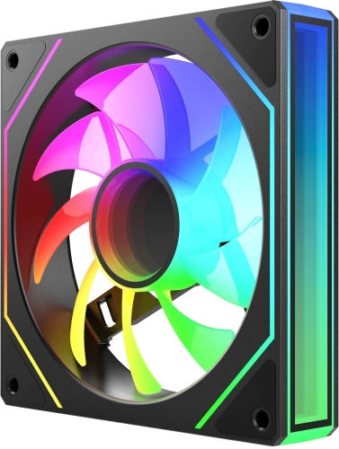 Вентилятор для корпуса Bloody CF-11 LCD ARGB 120х120x25 черный 4-pin 32дБ (упак.:1шт) (CF-11-ARGB120-BK) Ret фото 2