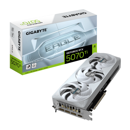 Видеокарта Gigabyte RTX5070Ti EAGLE OC ICE SFF 16GB GDDR7 256bit 3xDP HDMI 3FAN RTL (GV-N507TEAGLEOC ICE-16GD)