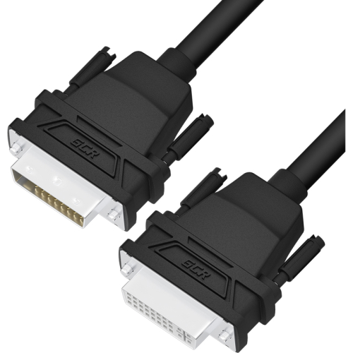 GCR Удлинитель 1.5m DVI-D, черный, DVI/ DVI, 25M/ 25F, FullHD, 28 AWG, GCR-54714