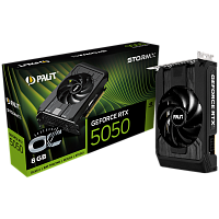 Видеокарта PCIE16 RTX5050 8GB PA-RTX5050 STORMX OC 8GB PALIT (NE65050T19P1-GB2070F)
