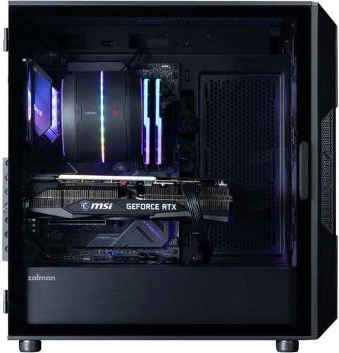 корпус ZALMAN i3 NEO V2, ATX, BLACK, FRONT MESH, WINDOW, 2xCombo (3.5 or 2.5), 1x2.5, 1xUSB Type C, 1xUSB3.0, FRONT 3x120mm FRGB, REAR 1x120mm FRGB (I3 NEO V2 BLACK) фото 7