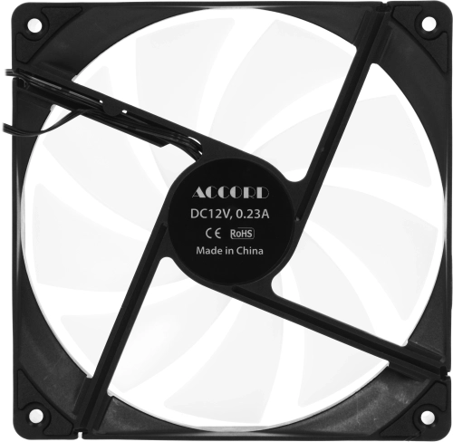 Вентилятор для корпуса Accord ACC-C14 ARGB 140х140x25 черный 3-pin 26дБ (ACC-C14 ARGB BLACK) brown box фото 3