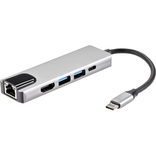 Адаптер/ Адаптер USB 3.1 Type-Cm ->HDMI A(m) 4K@30Hz, RJ45, 2XUSB3.0, PD, iOpen <ACU435M>