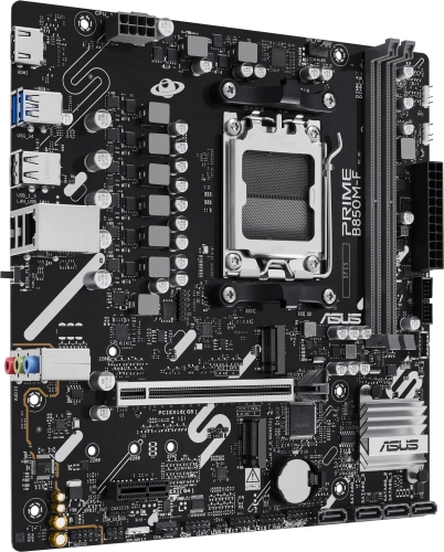 Материнская плата ASUS PRIME B850M-F, AM5, B850, 2*DDR5, 4*SATA, 2*M.2, 4*USB 3.2, 4*USB 2.0, 3*PCIx16, 2*PCIx1, DP+HDMI, mATX; 90MB1N90-M0EAY0 фото 3