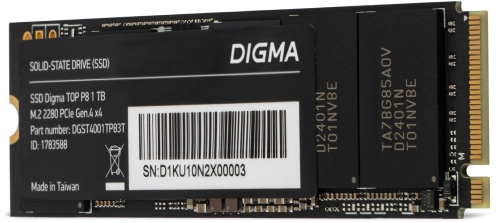Накопитель SSD Digma PCIe 4.0 x4 1TB (DGST4001TP83T) Накопитель SSD Digma PCIe 4.0 x4 1TB DGST4001TP83T Top P8 M.2 2280 фото 4