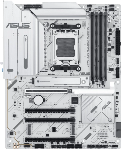 Материнская плата ASUS X870 MAX GAMING WIFI7 W, AM5, X870, 4*DDR5, 4*SATA, 3*M.2, 4*USB 3.2, 4*USB 2.0, 2*Type-C, 5*PCIx16, HDMI, ATX (90MB1LZ0-M0EAY0) фото 2