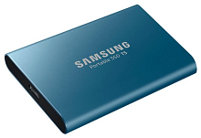 Твердотельный накопитель SSD Samsung T5 External MU-PA250B/ WW 250GB 1.8" USB 3.1 Gen 2 Type-C, Up to 540MB/ s, Blue, Retail {5} (883106) (MU-PA250B/WW)