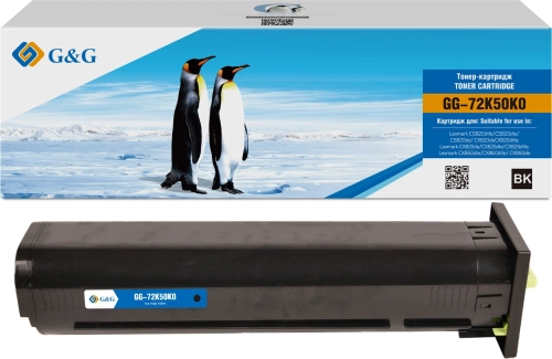Картридж лазерный G&G GG-72K50K0 72K50K0 черный (8000стр.) для Lexmark CS820dtfe/ CS820dte/ CS820de/ CX820de/ CX820dtfe/ CX825de/ CX825dte/ CX825dtfe/ CX860dte/ CX860dtfe/ CX860de