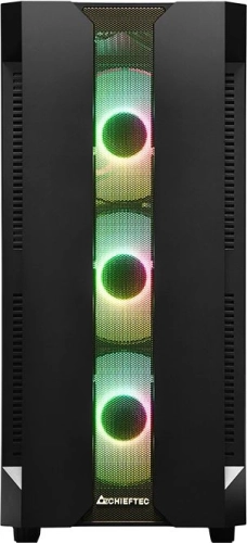 Chieftec Hunter, ATX Gaming case, w/Glass, 4xRGB fan (GS-01B-OP) фото 4