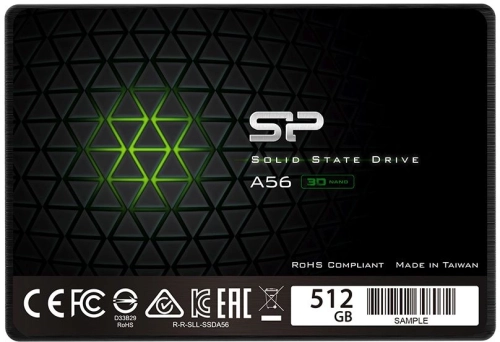 Твердотельный накопитель SSD Silicon Power Ace A56 512Gb SATA-III 2,5”/ 7мм SP512GBSS3A56A25 фото 2