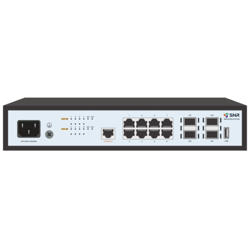 Коммутатор/ Управляемый PoE коммутатор уровня 2+ SNR-S5210G-8TX-POE