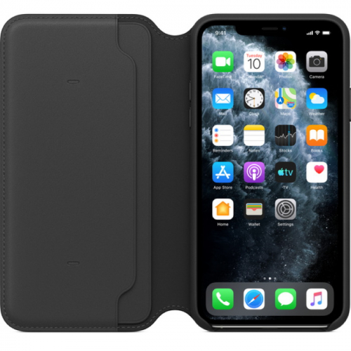 Чехол Apple для iPhone 11 Pro Max Leather Folio кожанный черный (MX082ZM/A) фото 3