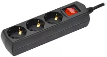 Сетевой удлинитель IEK У03В 5м (3 розетки) черный (пакет ПЭ) (WYP10-10-03-05-ZK-K02-G)