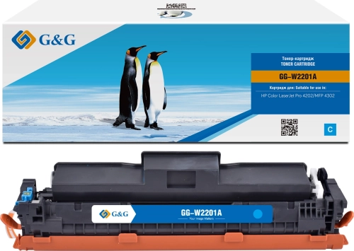 Картридж лазерный G&G GG-W2201A W2201A голубой (1800стр.) для HP CLJ Pro 4202/ MFP 4302