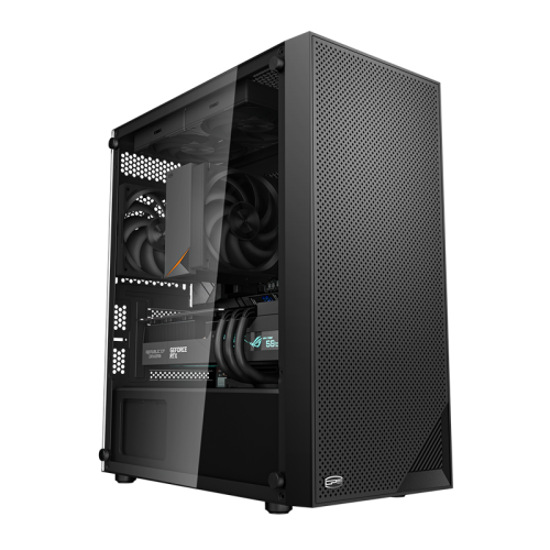 Корпус без блока питания/ Case PCCooler C3B310 BK, Mini-Tower, TG, Mesh, no fans, 2xUSB-A 2.0 + 1xUSB-A 3.0, mATX, mITX Black