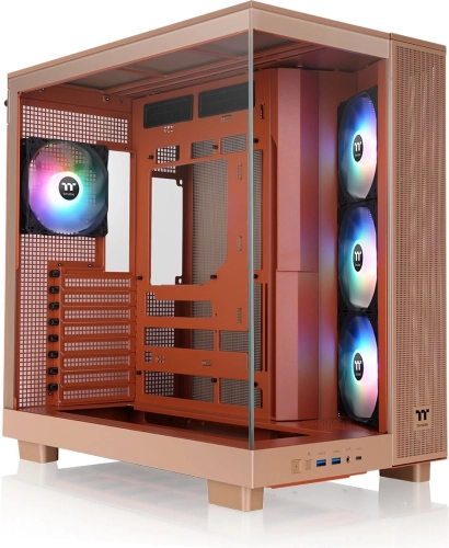 Корпус Thermaltake View 380 XL TG ARGB Gravel Sand коричневый без БП E-ATX 2x120mm 2xUSB3.0 audio bott PSU (CA-11E-00MGWN-00) фото 10