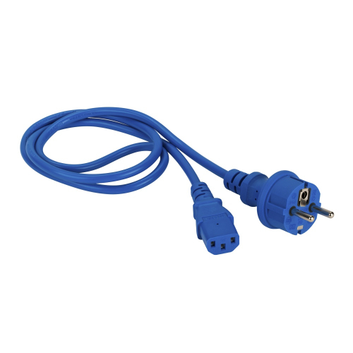 Шнур питания C13-Schuko прямая, 3х0.75, 220В, 10А, синий, 10 метров (LAN-PP13/SH-10-BL)