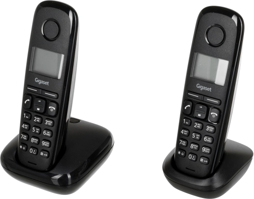 Р/ Телефон Dect Gigaset A170 DUO черный (труб. в компл.:2шт) АОН (L36852-H2802-M201)