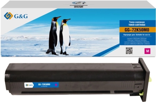 Картридж лазерный G&G GG-72K50M0 72K50M0 пурпурный (8000стр.) для Lexmark CS820dtfe/ CS820dte/ CS820de/ CX820de/ CX820dtfe/ CX825de/ CX825dte/ CX825dtfe/ CX860dte/ CX860dtfe/ CX860de