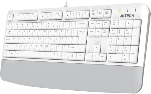 Клавиатура A4Tech Fstyler FK20 белый USB Multimedia (подставка для запястий) (FK20) кабель 1.5м (FK20#MLN) фото 3
