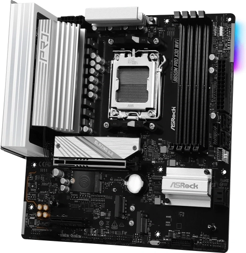 Материнская плата Asrock B650M PRO X3D WIFI Socket AM5 AMD B650 4xDDR5 mATX AC`97 8ch(7.1) 2.5Gg RAID+HDMI+DP фото 3
