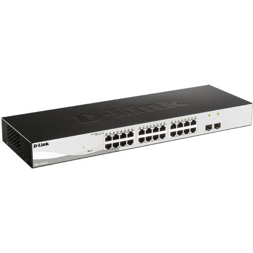 Коммутатор/ DGS-1210-26/FL Managed L2 Switch 24x1000Base-T, 2x1000Base-X SFP, Surge 6KV, CLI (DGS-1210-26/FL2A)
