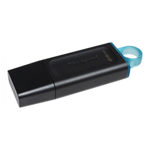 Флеш накопитель Kingston 64GB DataTraveler Exodia USB 3.2 Gen 1 черный/голубой (DTX/64GB) фото 2