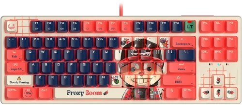 Клавиатура A4Tech AT87 Proxy Boom бежевый/красный USB for gamer LED (AT87) кабель 1.8м (AT87#MLN)