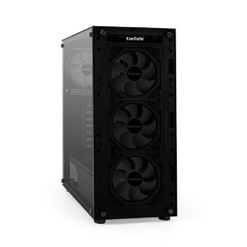 Exegate EX294967RUS Корпус Miditower ExeGate i3 BASE (ATX, без БП, с окном, 1*USB+1*USB3.0, аудио, 4 вент. 12см с RGB подсветкой) фото 3