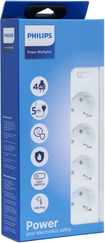 Сетевой фильтр Philips CHP2145WC/ 51 5м (4 розетки) белый (коробка) (CHP2145WC/51) фото 2