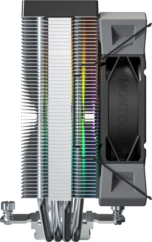 Устройство охлаждения(кулер) Montech NX400 ARGB Soc-AM5/AM4/1200/1700/1851 черный 4-pin 34.17dB Al+Cu 220W 874gr Ret (NX400ARGBBK) фото 3