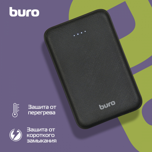 Мобильный аккумулятор Buro T4-10000 10000mAh 10W 2A 2xUSB-A черный (T4-10000-BK) фото 3