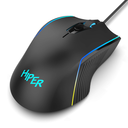 Игровая мышь Gaming Mouse HIPER MX-R400 Black (7D, 7200DPI, 1.5m cable, USB) фото 3