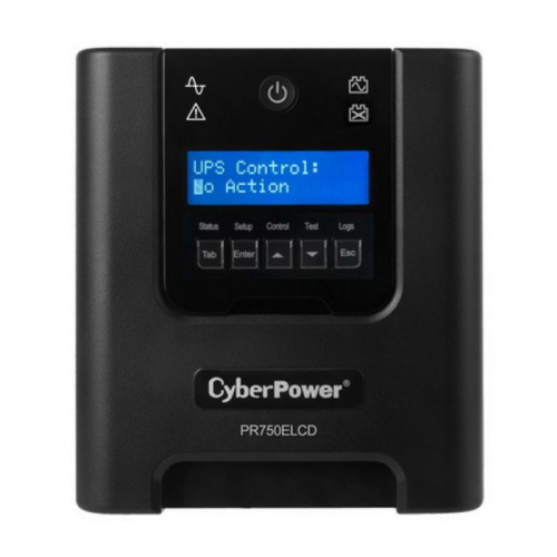 Источник бесперебойного питания CyberPower PR750ELCD, 750VA/ 675W USB/ RS-232/ EPO/ SNMPslot, 6 IEC С13, Black