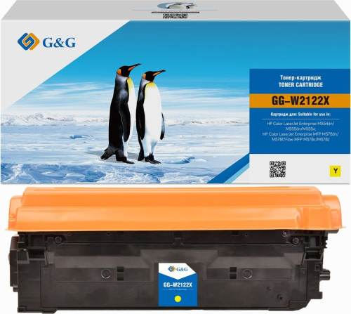 Картридж лазерный G&G 212X GG-W2122X желтый (10000стр.) для HP Color LJ M554/ M555/ 578 Enterprise