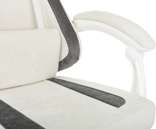 Кресло игровое Knight Wolf WH молочный/ серый крестов. пластик пластик белый (KNIGHT WOLF WH WG) фото 8