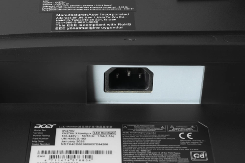 Монитор Acer XV270UX1bmiiprx 27, 16:9, IPS, QHD, 0,5/ 1ms, 250cd, 200Hz, HDMI, DP, SPK, HAS (UM.HX0CD.103) фото 22