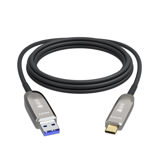 GCR Кабель USB 3.1 (USB 3.2 Gen 2) Type-C, 15.0m, оптический, AM / CM, 10 Гбит/ с, черный (GCR-56237)