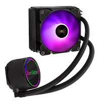 Exegate EX293456RUS Комплект водяного охлаждения ExeGate BlackWater-120.PWM.RGB (RGB подсветка, LGA2066/ 2011/ 1366/ 1150/ 1151/ 1155/ 1156/ 1200/ 1700/ AM4/ FM1/ FM2/ FM2+/ AM2/ AM2+/ AM3/ AM3+, TDP 150W, Fan 120mm,
